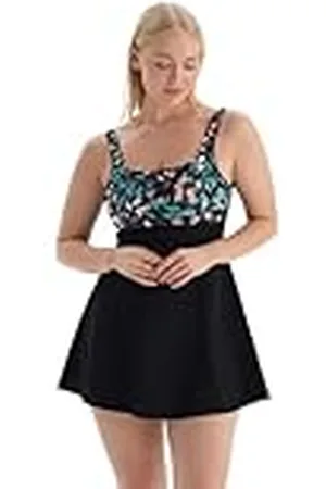 Dagi Shapewear eendelig badpak voor dames, zwart/groen, 38
