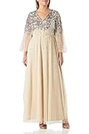Amelia Rose Dames pailletten verfraaide jurk speciale gelegenheid, crème, 12, , 38