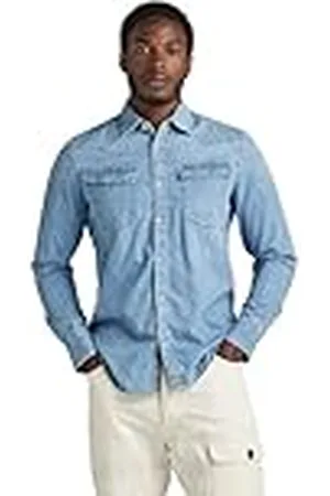 G-Star Raw 3301 Slim Shirts voor heren, uniseks, blauw (Medium Aged D12697-d013-071), XS