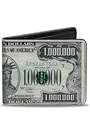 Buckle Heren Bifold Wallet Minions portemonnee met twee vouwen, meerkleurig, 10,1 cm x 8,89 cm