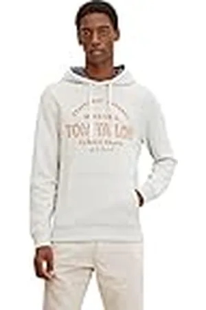 TOM TAILOR Uomini Hoodie met logoprint 1032914, , S