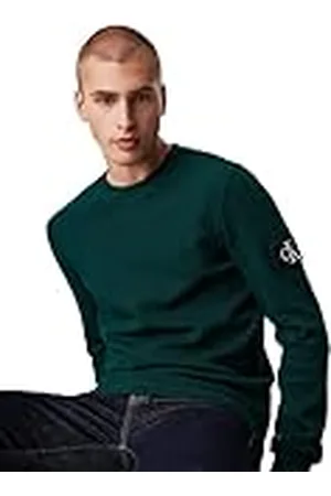 Calvin Klein Jeans Heren T-shirt met lange mouwen Badge Wafel LS Basic, , XXS