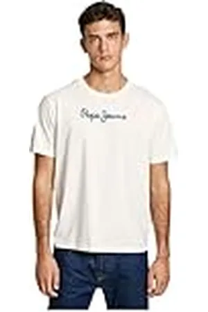 Pepe Jeans Heren Eggo T-shirt Regular Fit Korte mouw Blauw, , S