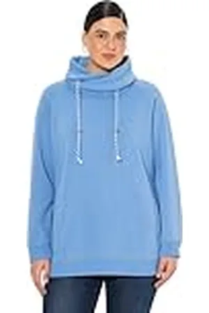 Ulla Popken Dames, opstaande kraag, zakken, raglan-sweatshirt met lange mouwen, , 42/44