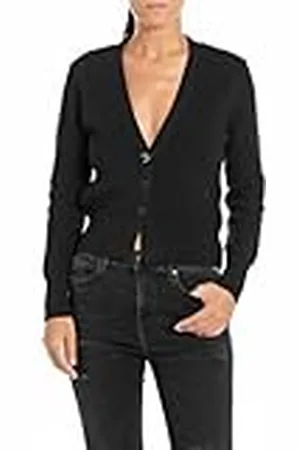 Replay Gebreid damesvest katoen regular fit, , XS