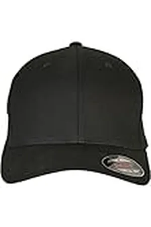 Flexfit Unisex Baseball Cap V Cotton Twill Cap Black L/XL, , L