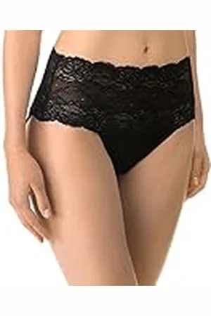 Calida Sensual Secrets Slip voor dames, hoge taille, brede, transparante kanten tailleband, , 36-38