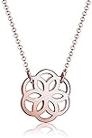 Elli Dames 925 sterling zilver vergulde bloem ketting lengte van 45 cm, Goud Sterling zilver