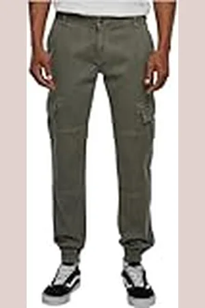 Urban classics Heren Washed Cargo Twill Jogging Pants 33 Grey, , 33