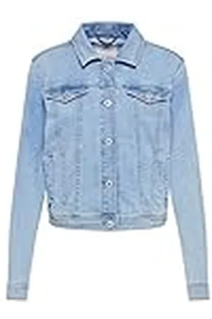 Ichi IHSTAMPE JA Jeansjack voor dames, denim overgangsjas met stretch en knopen, , 38