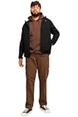 JACK & JONES JACK&JONES PLUS Heren JJEMULTI Quilted Jacket PS NOOS Jas, Zwart/Detail: Set-IN Sleeves, 4XL, , 4XL
