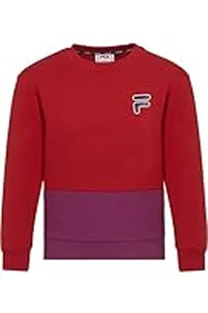 Fila Unisex Kinder BINDERUP Crew Neck Sweatshirt, Wild Aster-True Red, 86/92