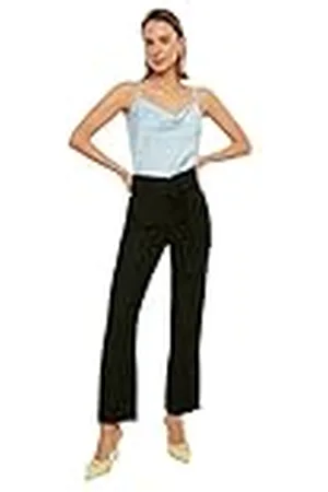 Trendyol Black Straight Pants Boxershorts voor kinderen en dames, , 30