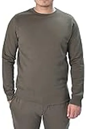 M17 Mens gerecycleerde klassieke ronde hals trui sweatshirt casual trui lange mouw top effen trui, , L