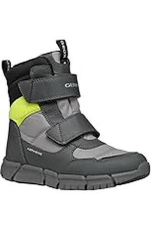 Geox J FLEXYPER BOY B ABX sneeuwlaars, grijs/FLUOYELLOW, 1 UK, , 1 UK
