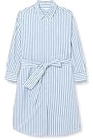Seidensticker Damesblousejurk Midi - blousejurk met ceintuur en hemdblousekraag - regular fit - lange mouwen - 100% katoen, , 44
