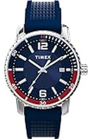 Timex Dress Watch herenhorloge, 41 mm, blauwe siliconen armband, blauwe wijzerplaat, roestvrijstalen behuizing TW2W60500, , Jurk