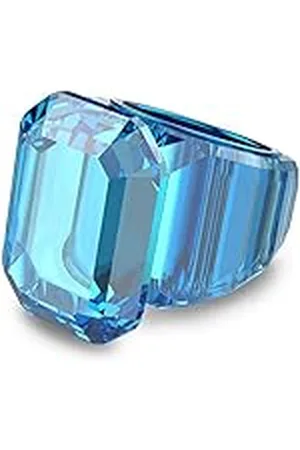 Swarovski Lucent Cocktailring, Octagon-Slijpvorm, Blauw