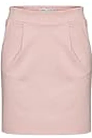 Ichi IHKATE SK Korte minirok voor dames, met stretch en elastische tailleband, roosrook Mlg , L