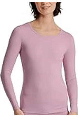 Calida Natural Comfort damesshirt met lange mouwen, ronde hals, van hoogwaardig katoen, natuurlijke glans en gladde grip, , 36-38