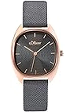 QS by s.Oliver Armbanduhr Damen Quarzuhr Analog, mit Textil Armband, Rosefarben, 3 bar Wasserdicht, Kommt in Uhren Geschenk Box, 2033503