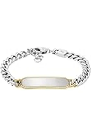 Fossil Drew Herenarmband van roestvrij staal met karabijnsluiting