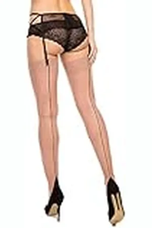 Glamory Delight 20 jarretelkousen met naad-teint- -48-50