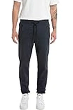 Replay Herenbroek, slimfit, visgraatpatroon met stretch, , 30W / 30L