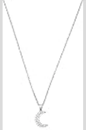Amor Collier Met Hanger 925 Sterling Zilveren Dames Collier, Met Cubic Zirconia Synth., 42+3 cm, , Maan, Wordt Geleverd In Sieraden Geschenkverpakking, 2012826