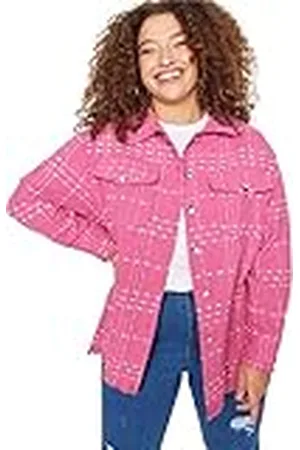 Trendyol Vrouwen Plus Size Regular fit Basic Shirt Kraag Geweven Plus Size Shirt, ,48
