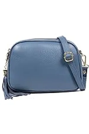 Firenze Artegiani . Aliminusa schoudertas voor dames, echt leer, 22 x 9 x 16 cm, kleur: petrol, , Utility