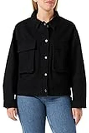 Trendyol Dames Regular Basic Plain Denim Jas Coat, , L, , One Size