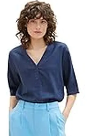 TOM TAILOR Dames 1036703 blouse, 11758-Midnight Sail, 44, , 44