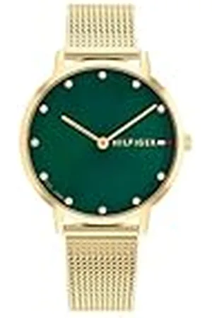 Tommy Hilfiger Analoog kwartshorloge voor dames met roestvrijstalen mesh-schakelarmband, , armband