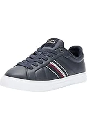 Tommy Hilfiger Dames ICON Court Sneakers Strepen (FW0FW08110) Low Top, Blauw (Space Blue), 3.5 UK, , 36 EU