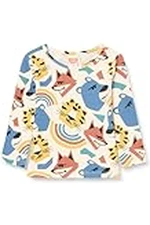 Koton Babyboys Animal Printed Long Sleeve Crew Neck Ribbed T-shirt, , 6-9 Maanden
