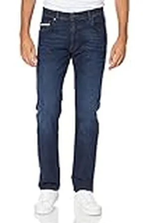 Bugatti Heren Jeans Denim Modern Fit Five-Pocket Katoen Stretch, , 34W / 34L