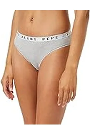 Pepe Jeans Bikini-stijl damesondergoed met logo, Grijs (Grijs Marl), M