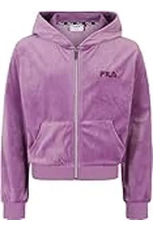 Fila Longuich Cropped Velvet Hoody Jacket Track voor meisjes, , 134-140