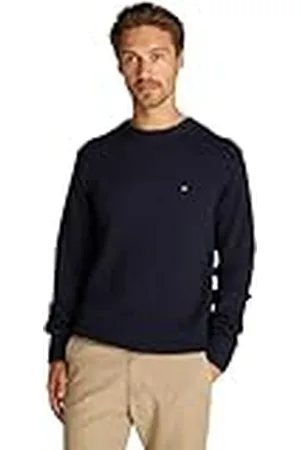 Tommy Hilfiger Heren Chunky Katoen C Neck MW0MW37397 Pullover Sweater, Blauw, XXL, , XXL