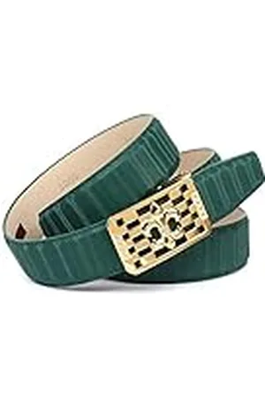 Anthoni Crown Leren riem voor dames, Grün, 100