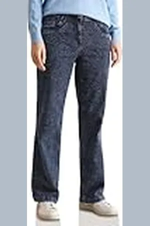 CECIL Dames Wide Leg Bouclé Look Jeans, , 29W / 32L