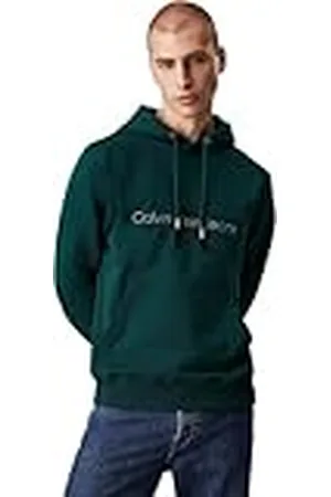 Calvin Klein Jeans Heren SEIZOENSE MONOLOGO REGULAR HOODIE J30J320805, Pullover Hoodie, Groen, XS, , XS
