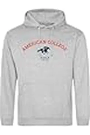 American College Sweatshirt met print, warme kleding, uniseks, kinderen, jongens en meisjes, casual, model ACSCW3 MELL Grey 14 jaar, , 14 ans