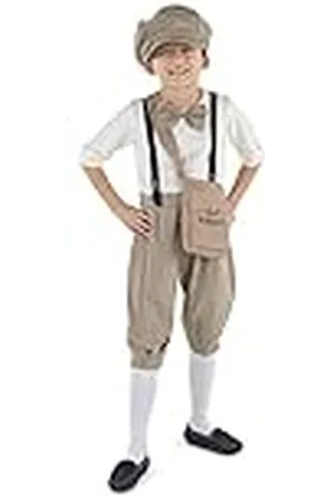 Dress up America Vintage Krantenverkoper Costume for Kid