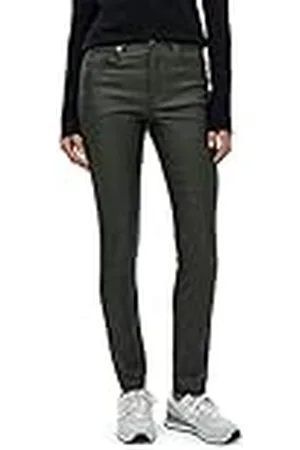 Peppercorn Sibbir Mid Waisted Slim Coated Pant | Groene Broek Dames | Lentebroek voor Dames UK | Maat 8