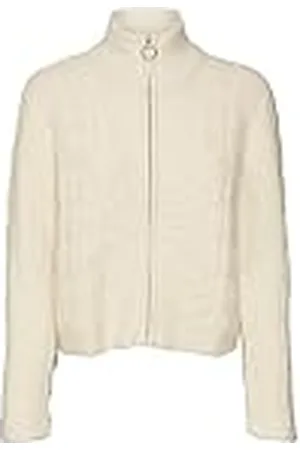 VERO MODA Bestseller A/S VMADRIANA LS HIGHNCK Vest met rits GA Boo gebreide jas, berk, L, , L