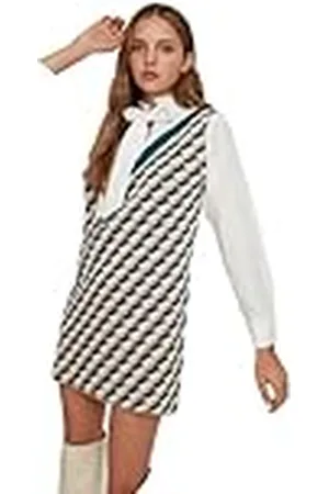Trendyol Dames Mini Shift Regular Knitwear Jurk, , S