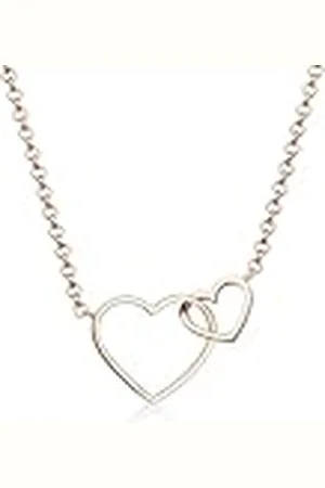 Elli Halsketting dames hart hanger verstrengelingen in 925 sterling zilver verguld, 45 EU, Facetgeslepen, Zonder