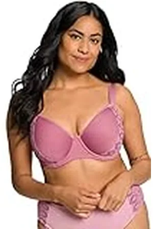 Ulla Popken Damesbeugel Zoe, spacer-cups, zijdelingse kanten beha, zachtroze, 90, , 90B